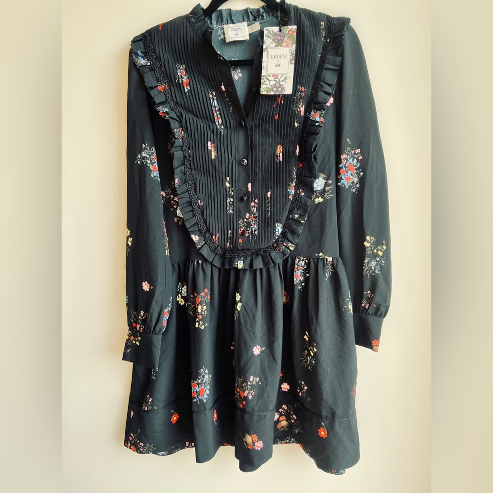 NWT Erdem x H&M floral long sleeve dress (limited collection) US size 8
